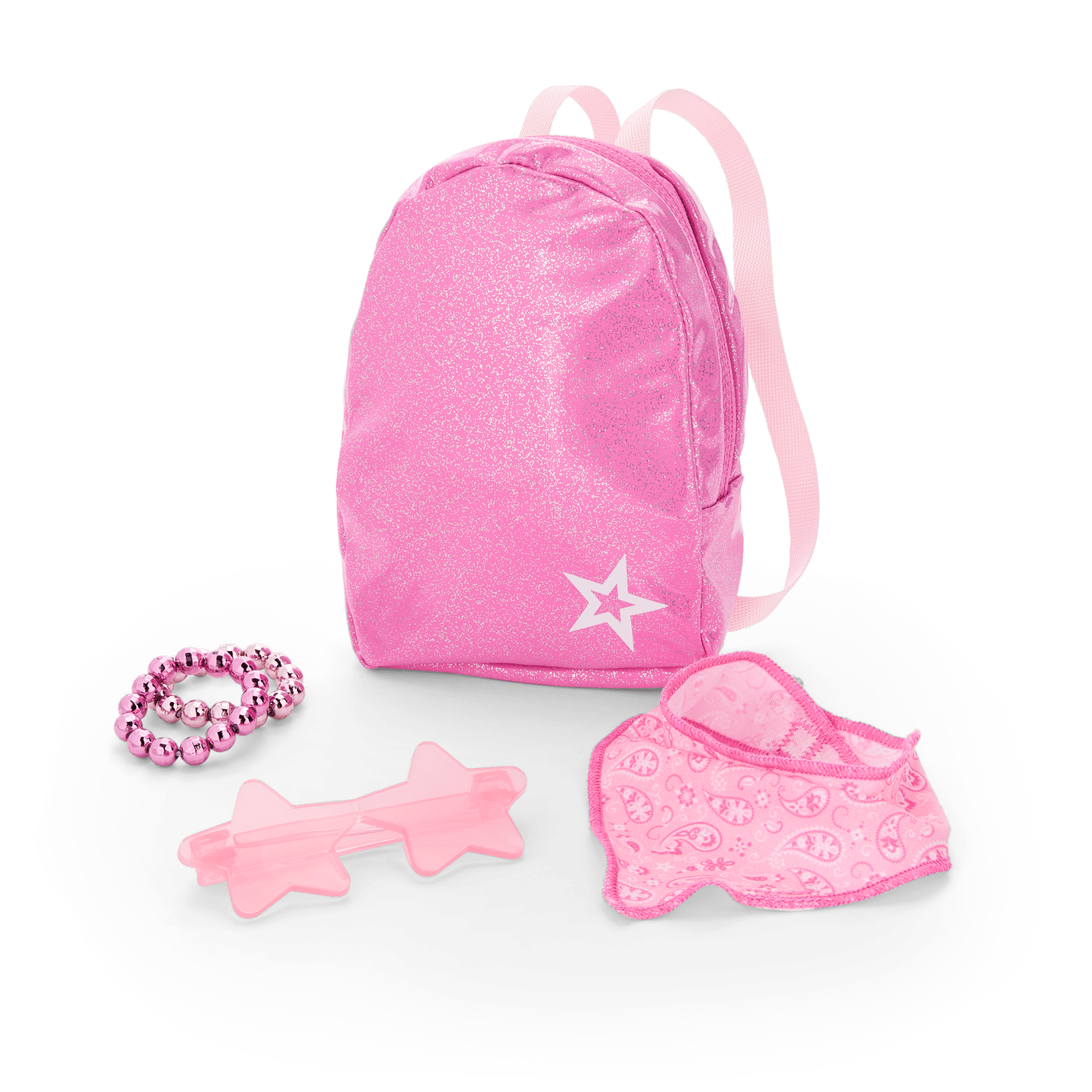 american girl doll mini backpack Pink Spotted Cow Backpack & Accessory Set for 18-inch Dolls