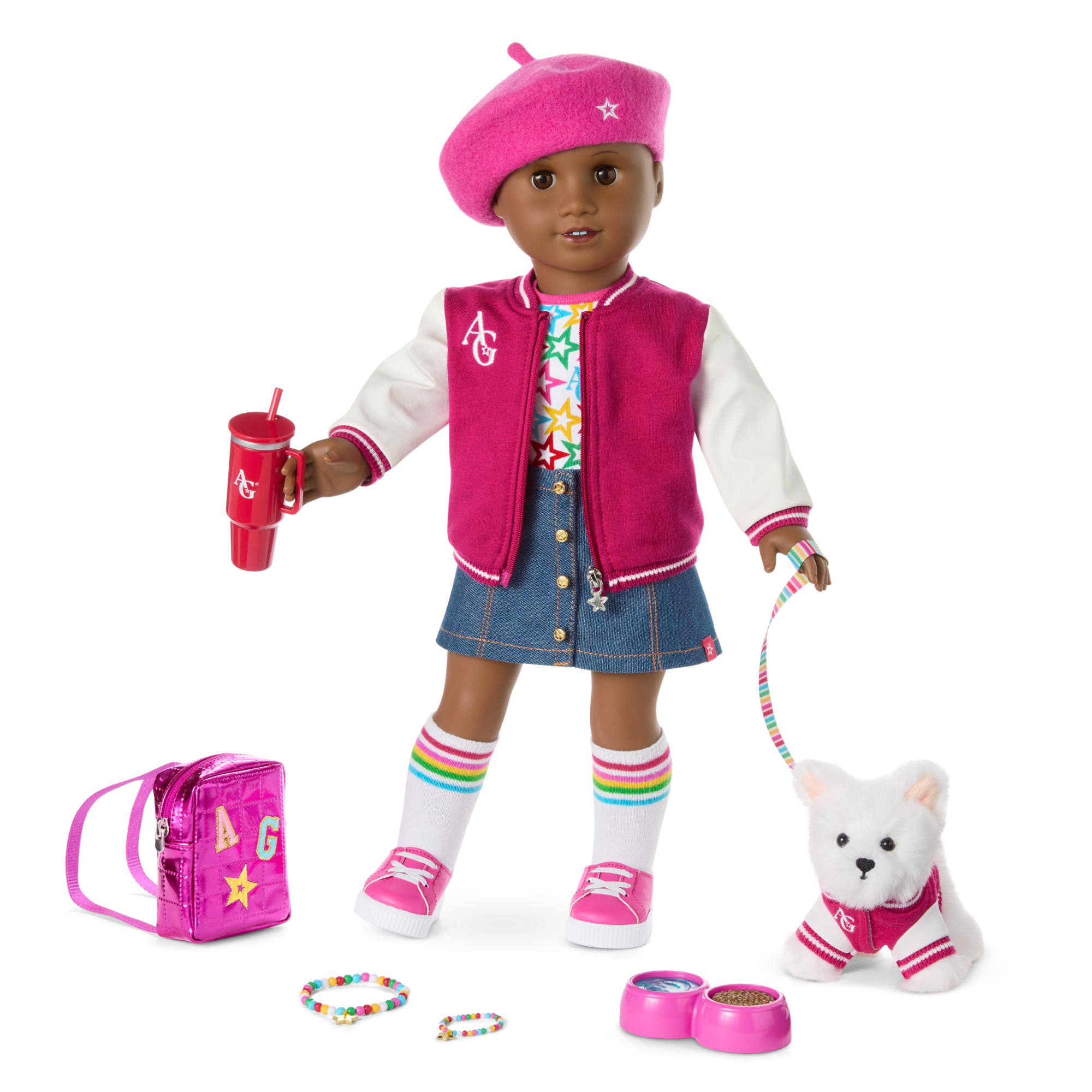 Truly Me™ Doll #114, Puppy, Mini Backpack & Accessories Bundle