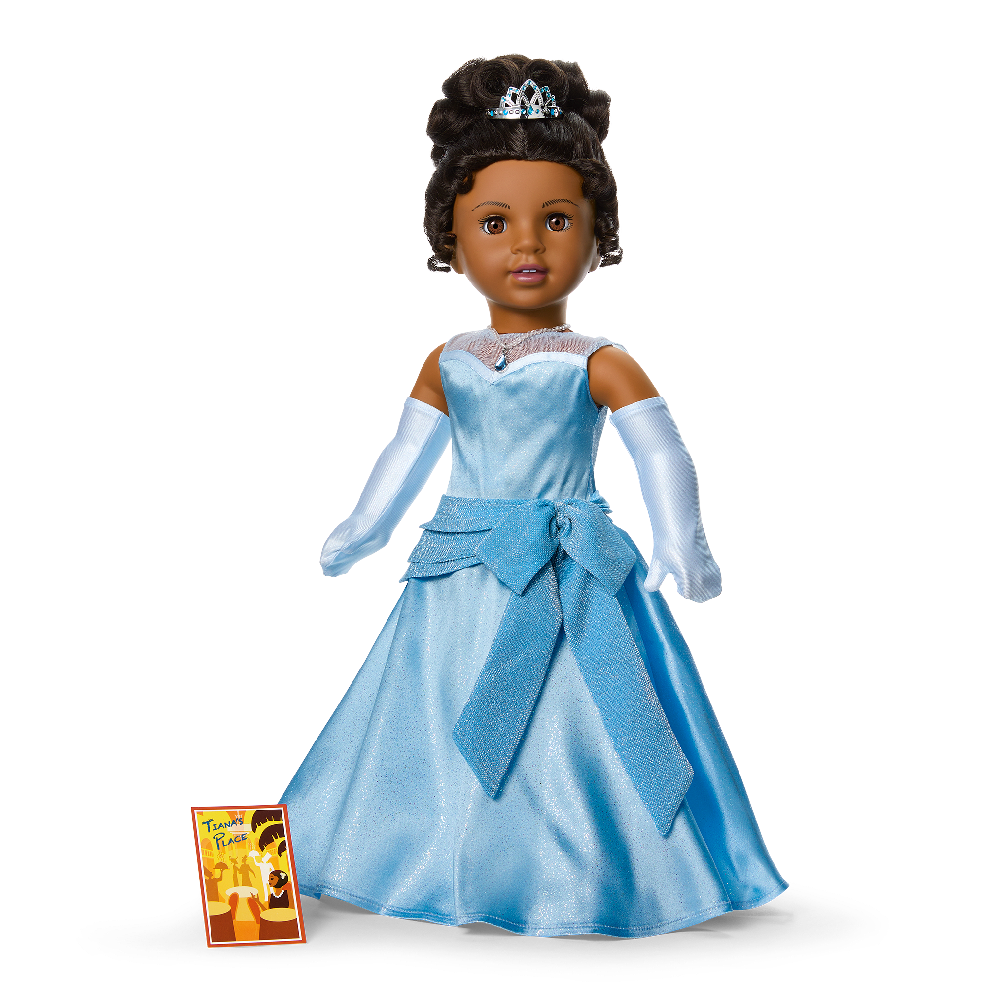 American Girl Disney Princess Tiana Evening Star Dress & Accessories for 18-inch Dolls American Girl Disney Princess Tiana Evening Star Dress & Accessories for 18-inch Dolls