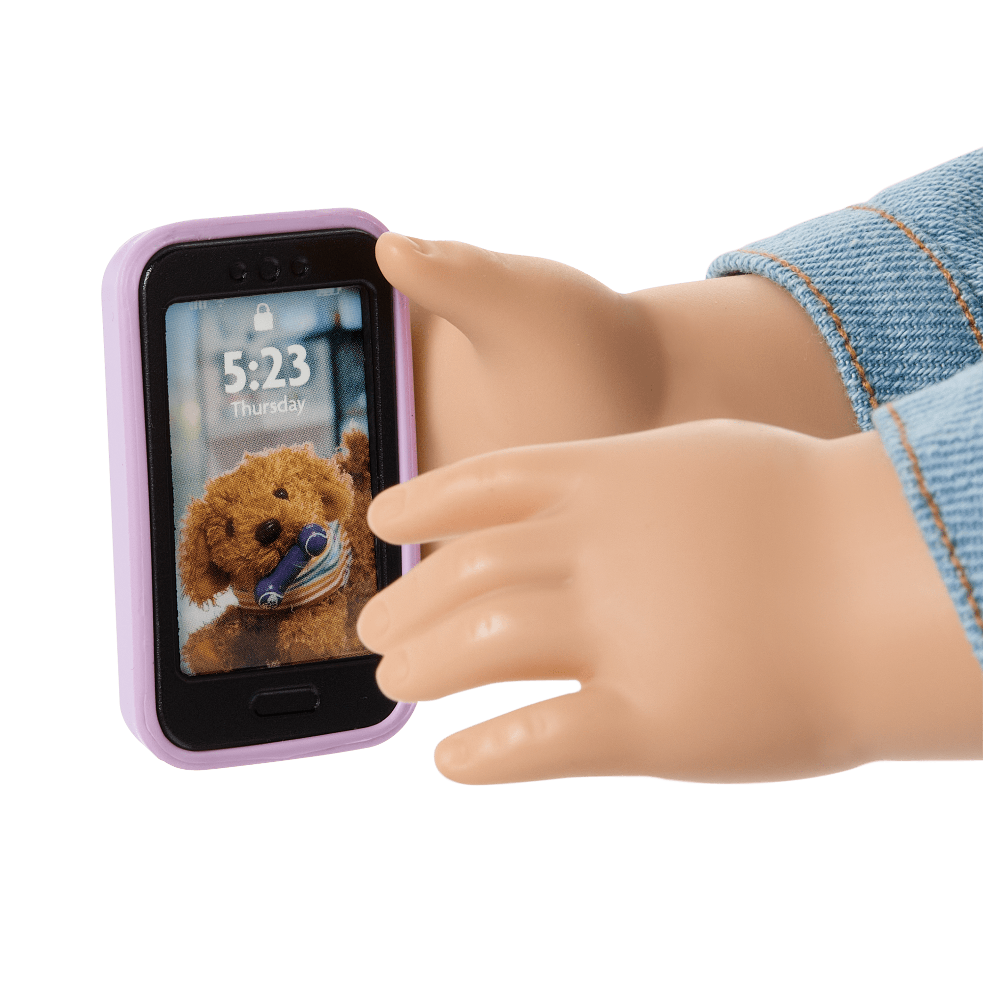 Purple Pom Phone Accessories for Dolls American Girl®