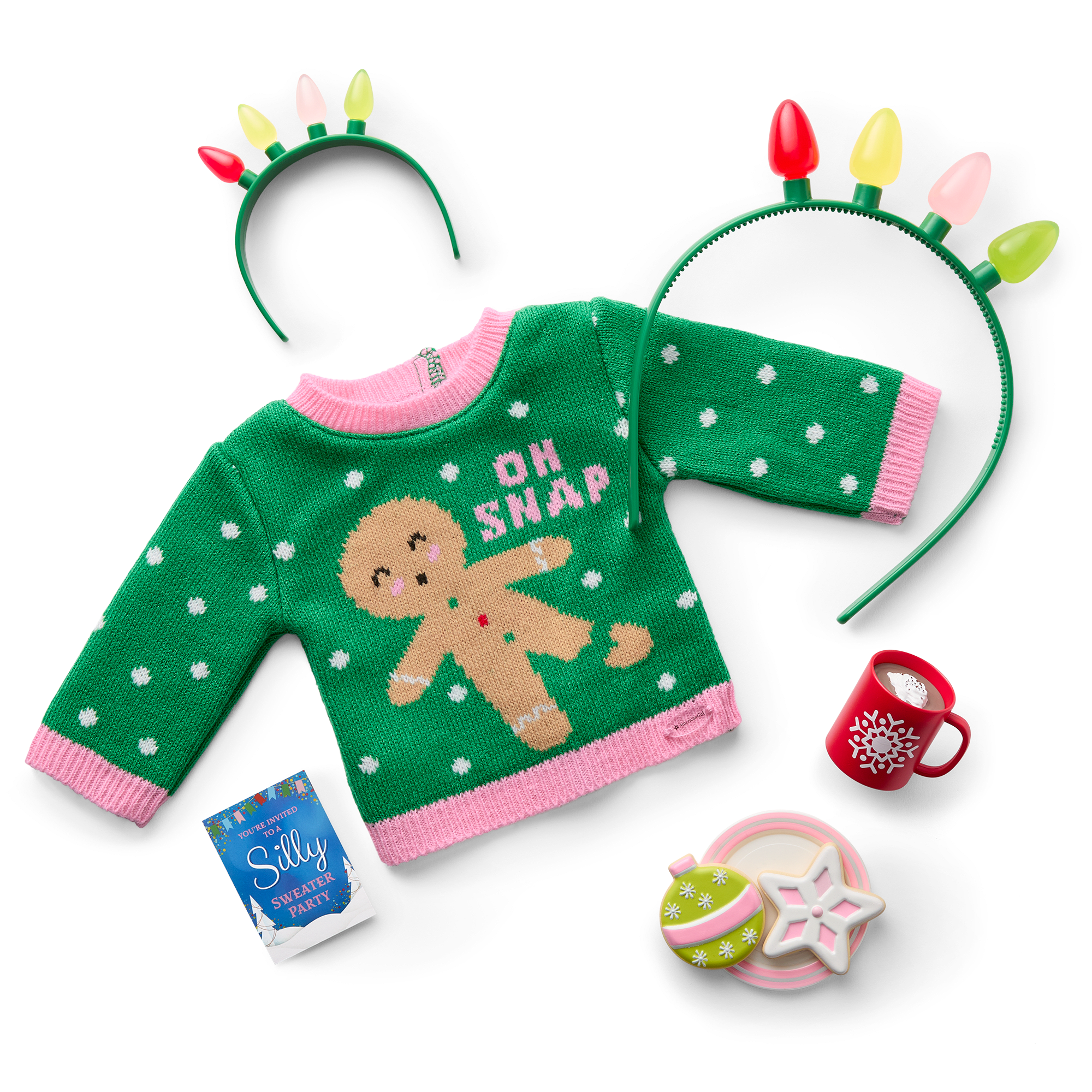Christmas Party Sweater for 18-inch Dolls American Girl®