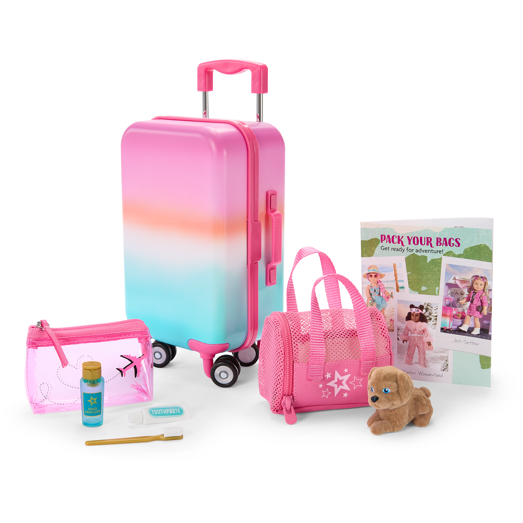 backpack american girl doll travel set Packed with Fun Luggage Set for Dolls