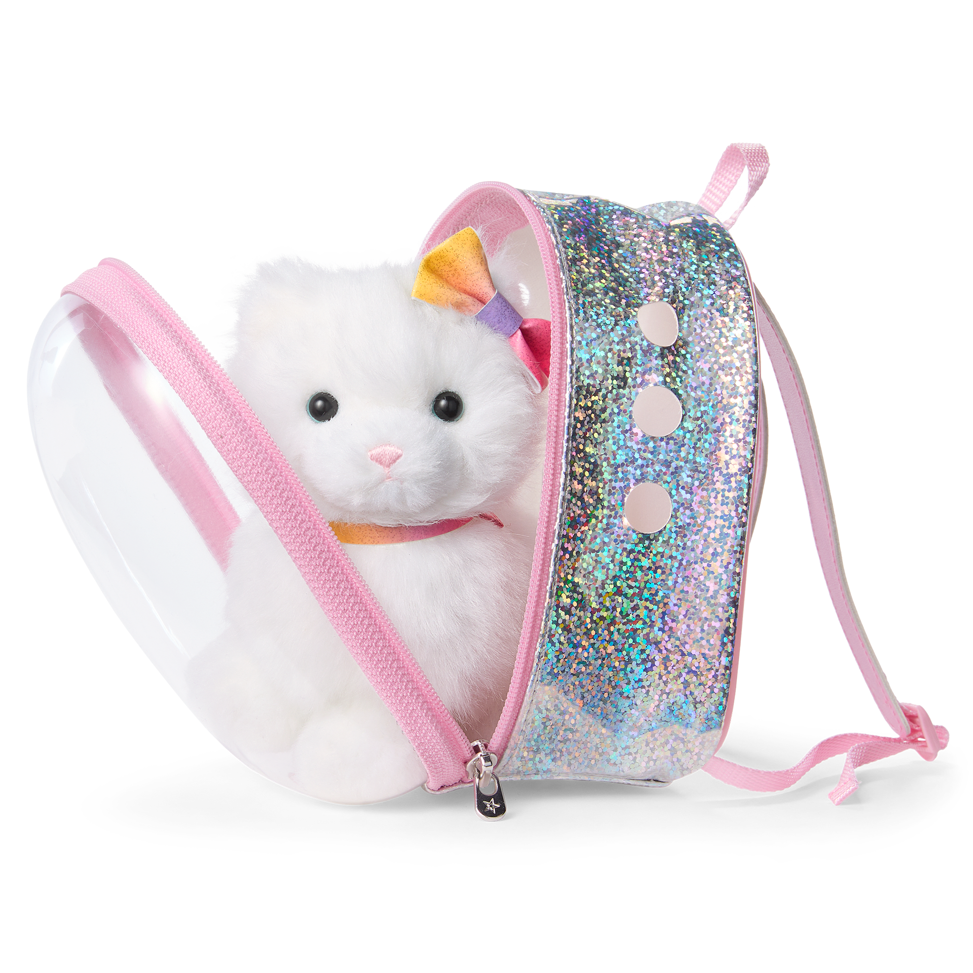aizhe kids backpack white cat American Girl Summer’s Cat, Fettuccine (Girl of The Year 2025)