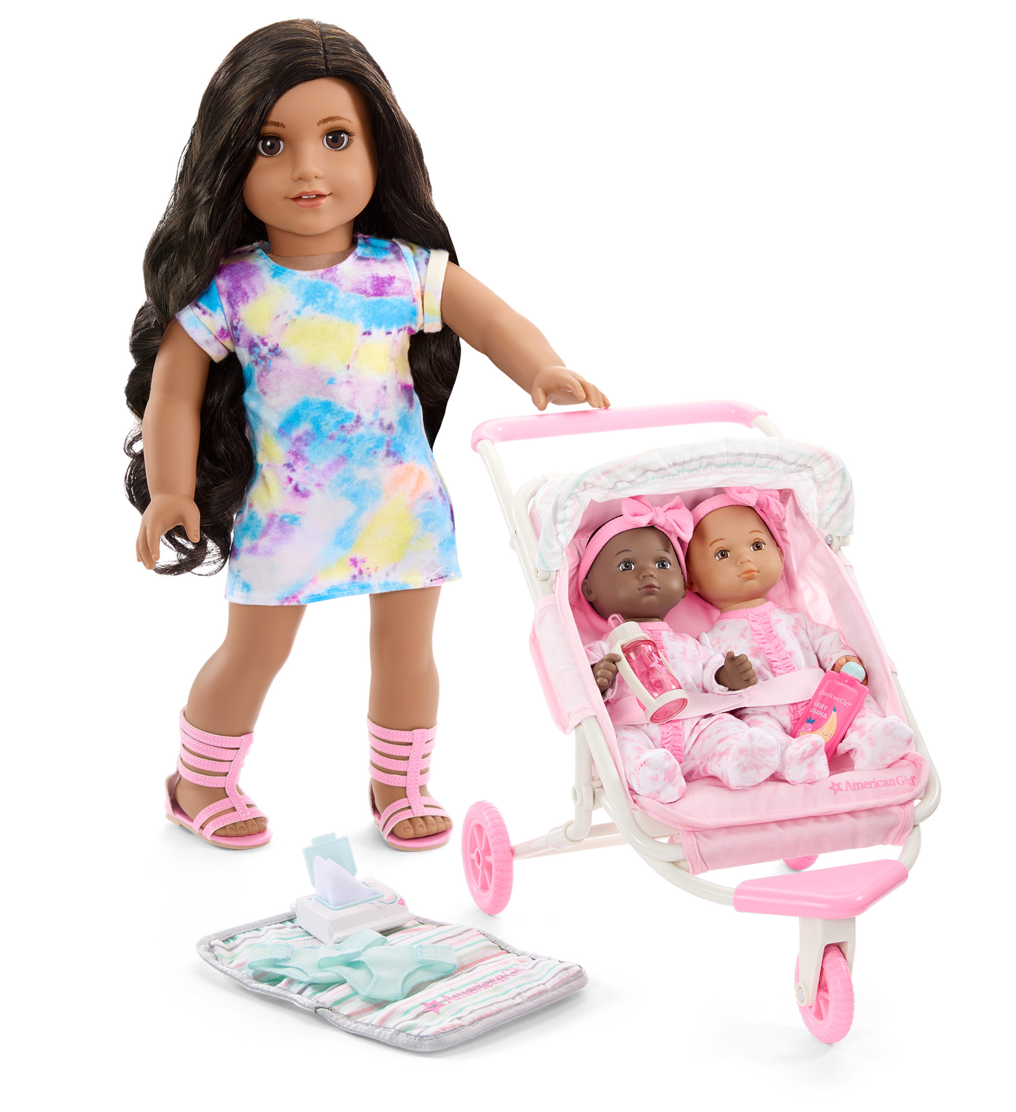 Girl Twin Baby Accessories Bibi Doll Twin Baby Doll Stroller BiBi