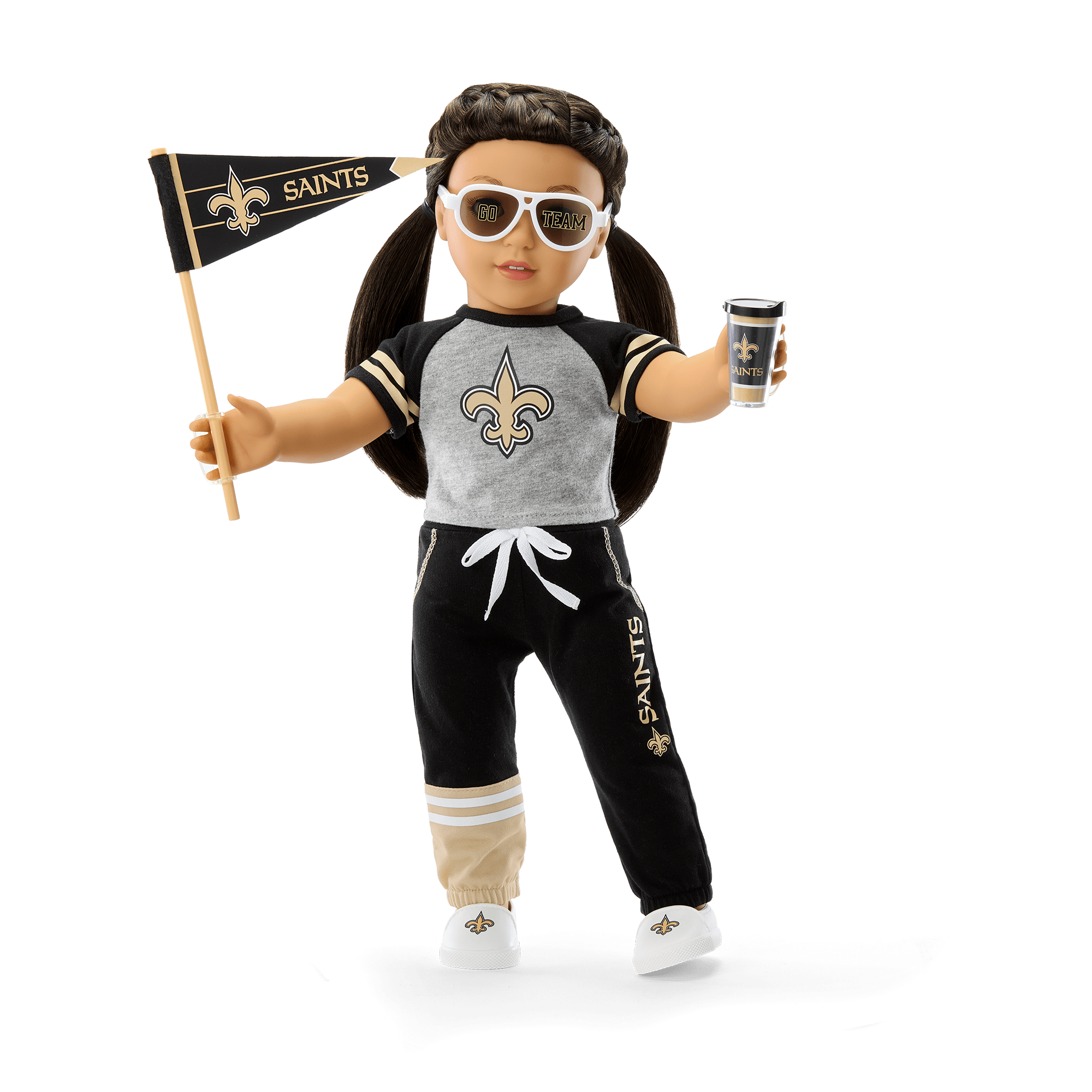 american girl doll football helmet NFL New Orleans Saints Fan Gear for Dolls