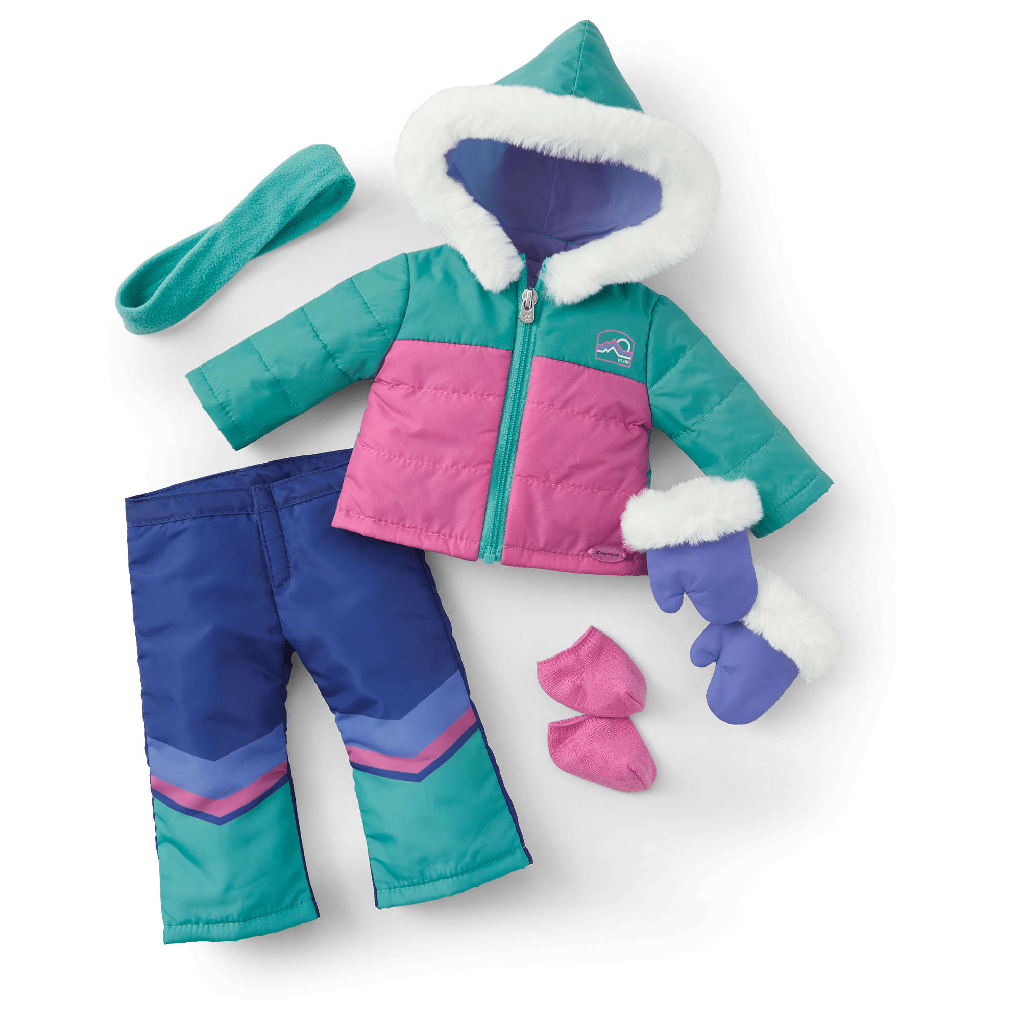 NIXNUT Winter Outfit Set For 18-inch American Girl Doll - Cotton Coat Jacket With Pants Or Skirt