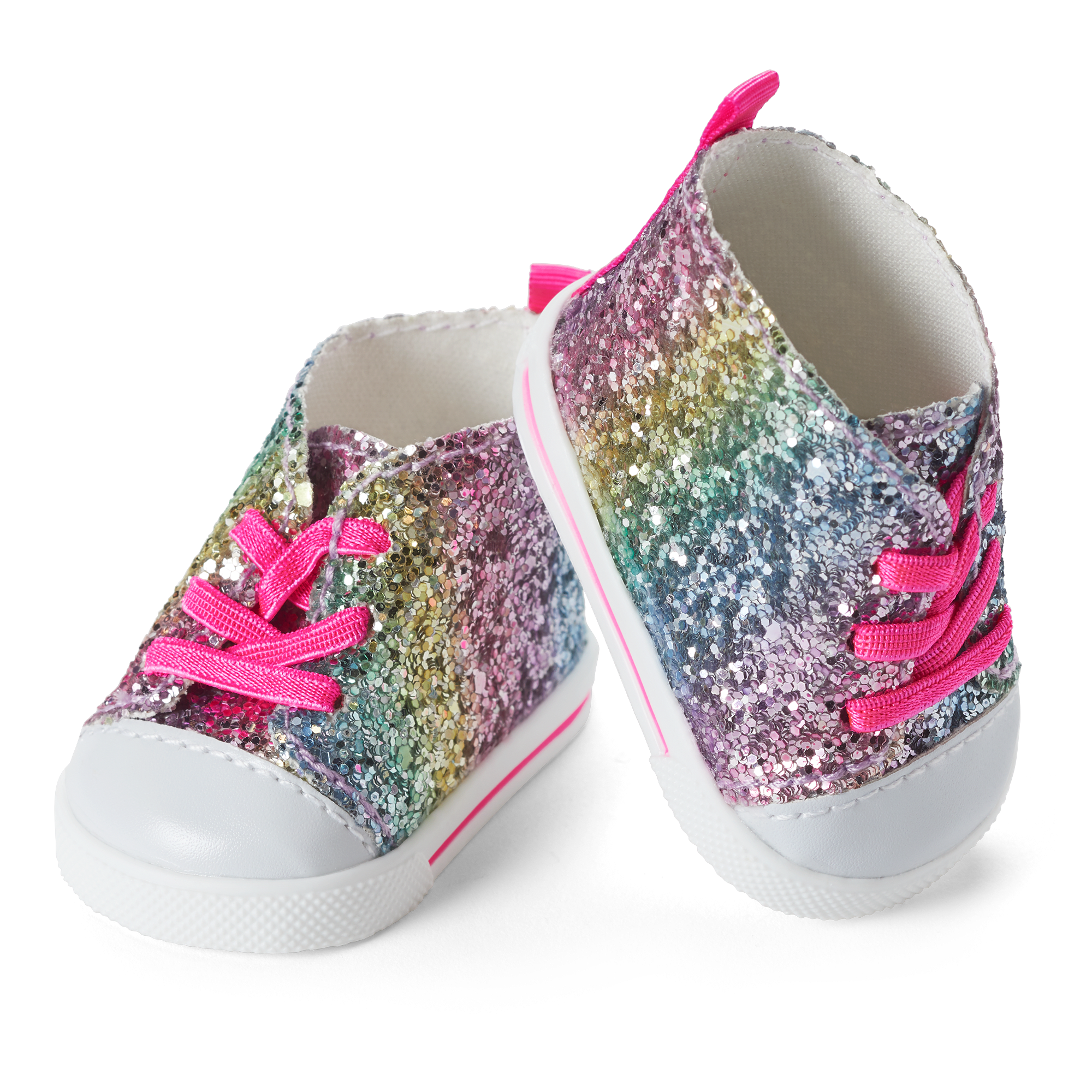 Rainbow Glitter High Tops for 18 inch Dolls American Girl