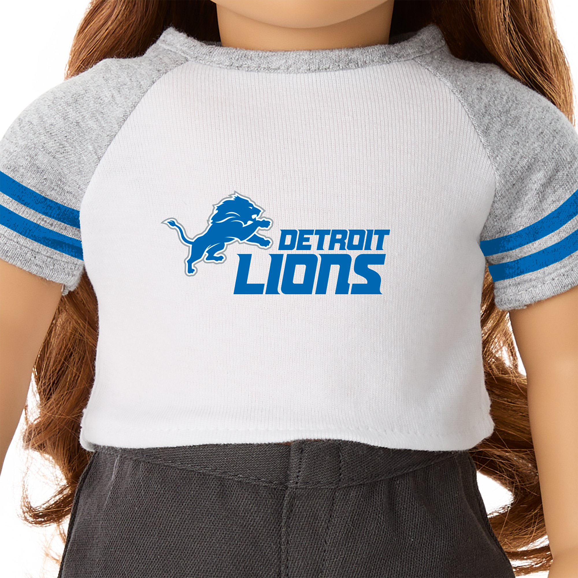 American Girl® x NFL Detroit Lions Fan Tee for 18-inch Dolls