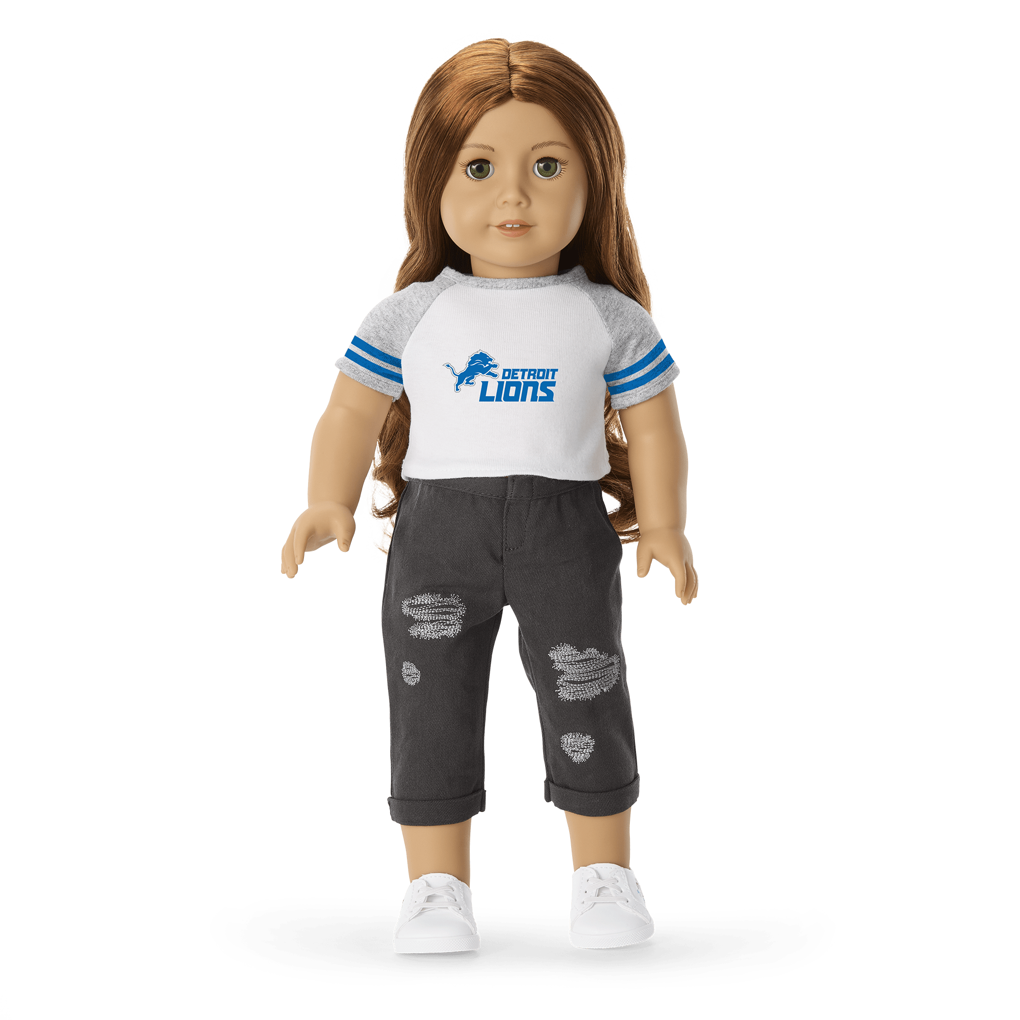 American Girl® x NFL Detroit Lions Fan Tee for 18-inch Dolls