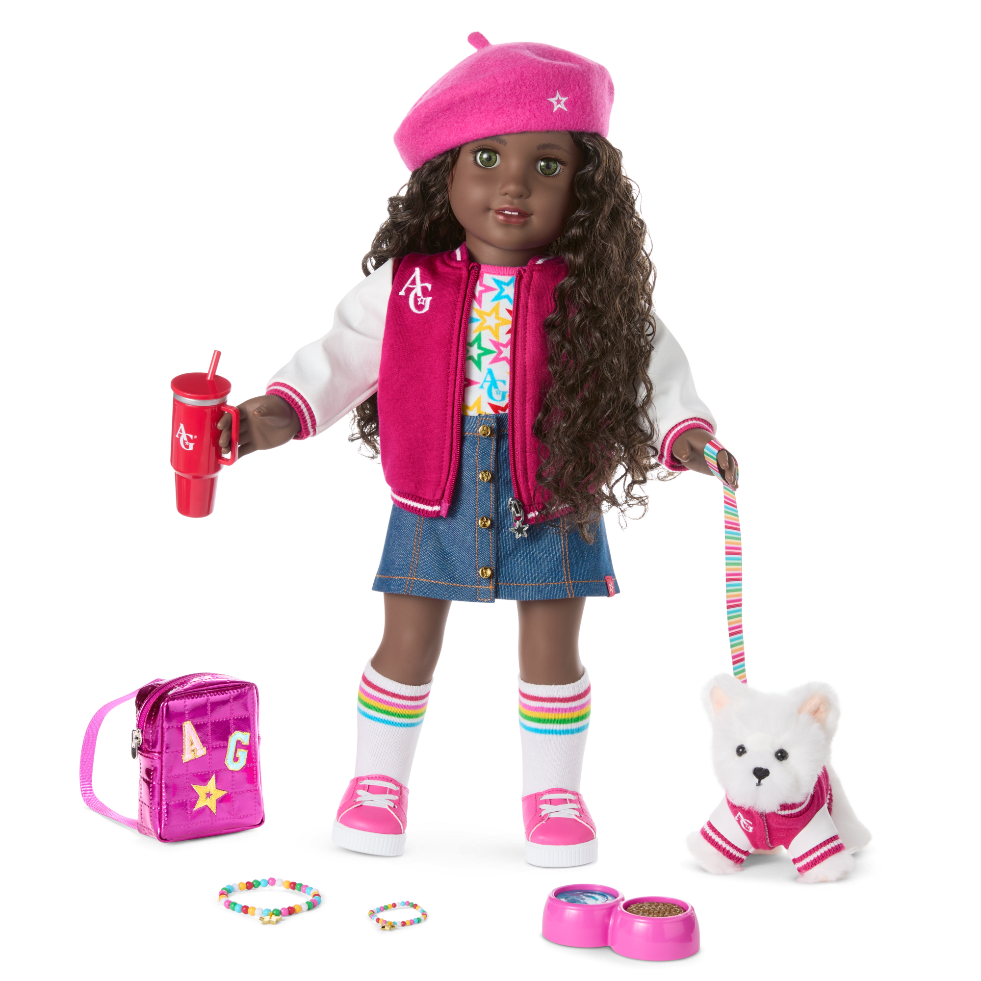 Truly Me™ 18-inch Doll #127, Puppy, Mini Backpack & Accessories AG™ Star Squad Bundle