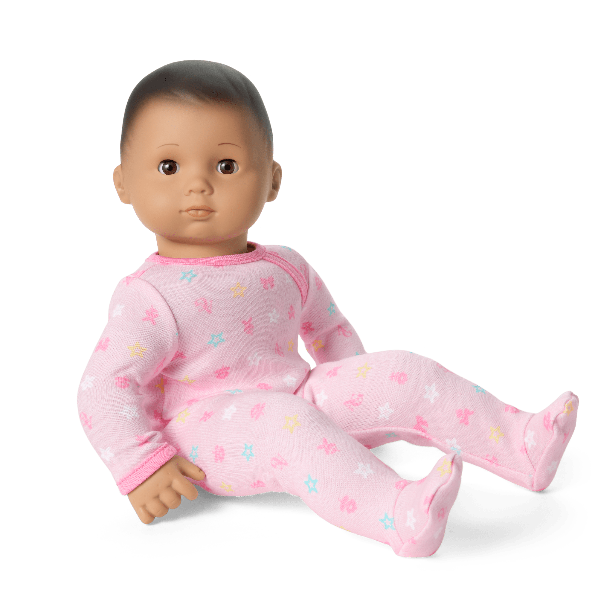 Bitty Baby® Doll #5 with dark-brown hair in Pastel