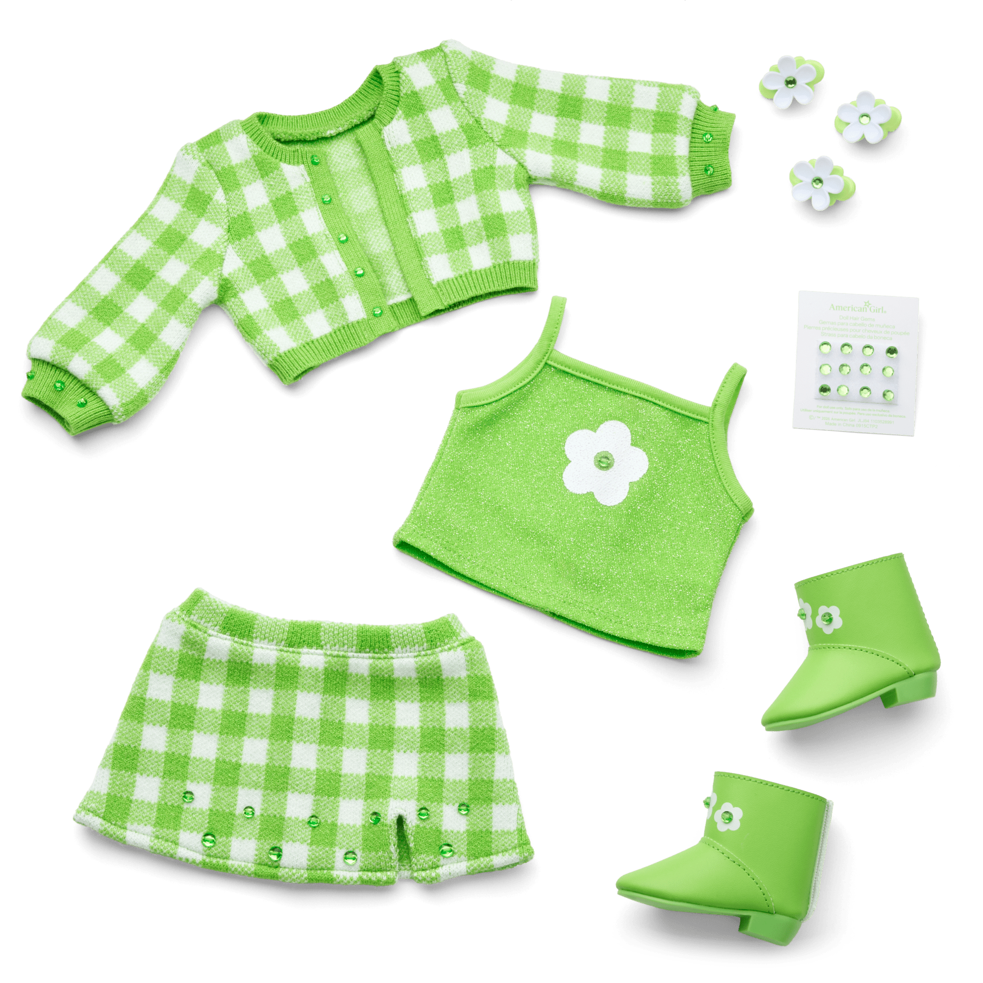August Peridot Glow Outfit for 18-inch Dolls