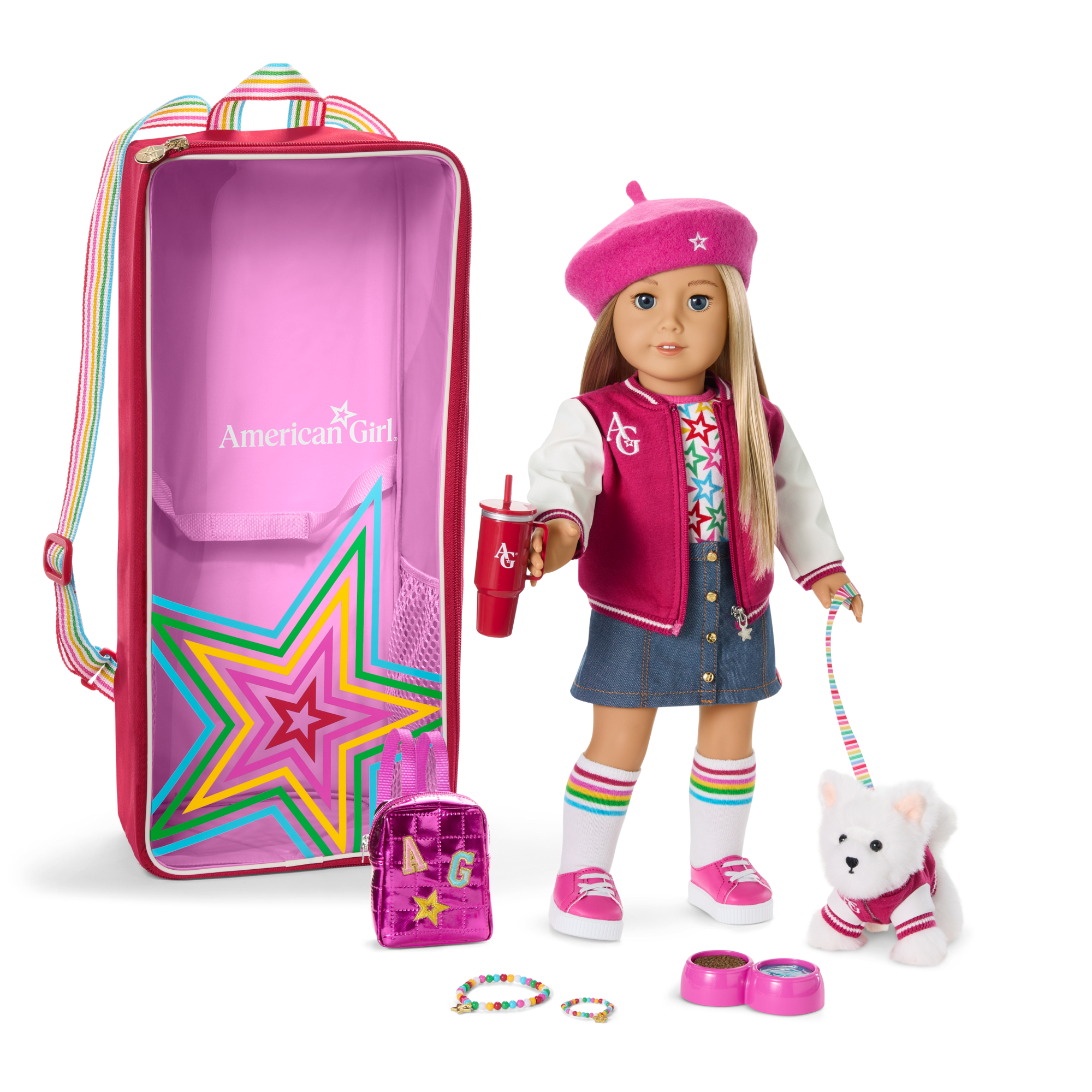 Truly Me™ 18-inch Doll #100, Accessories, Puppy & Doll Carrier