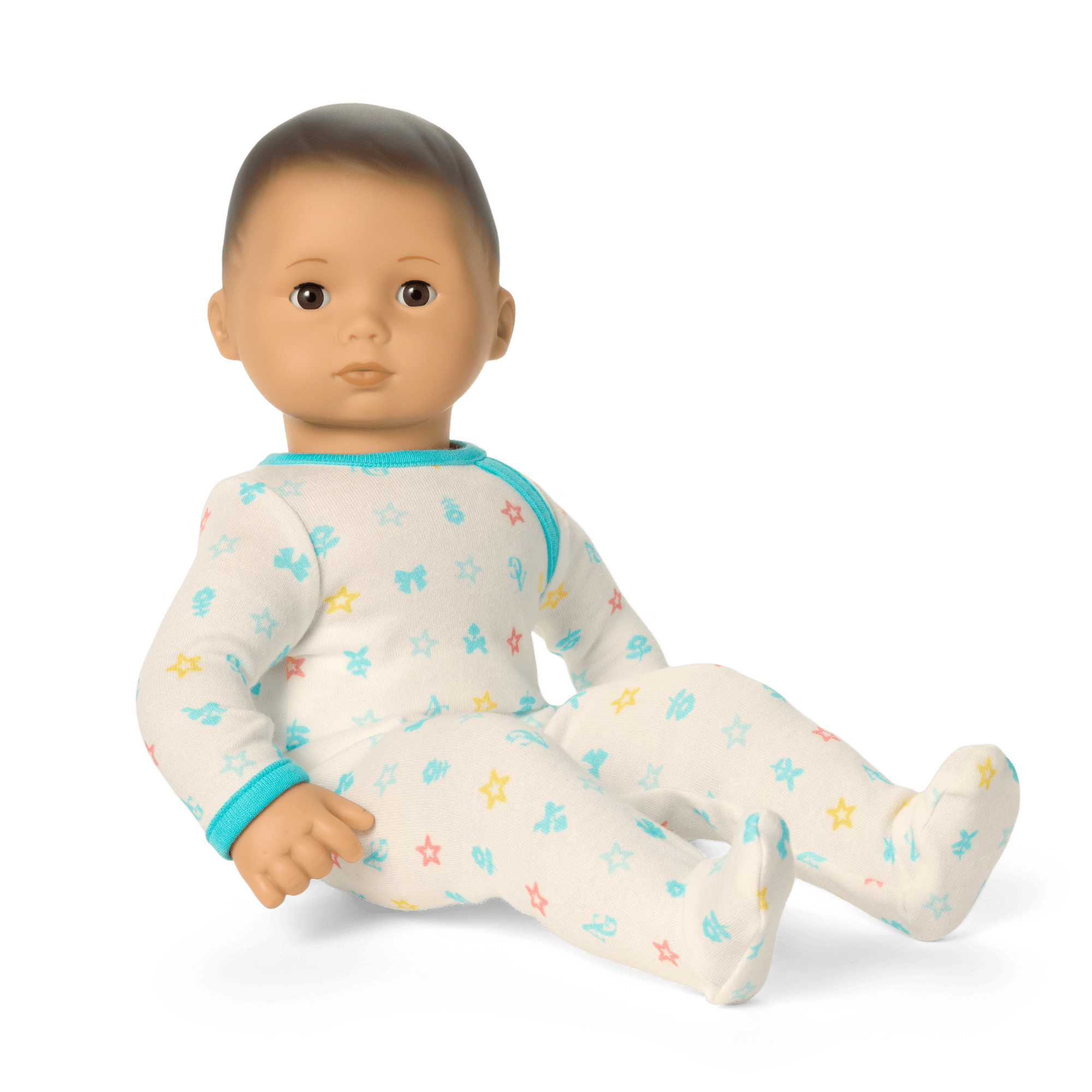 Bitty Baby® Doll #4 with black hair in Blue | American Girl®