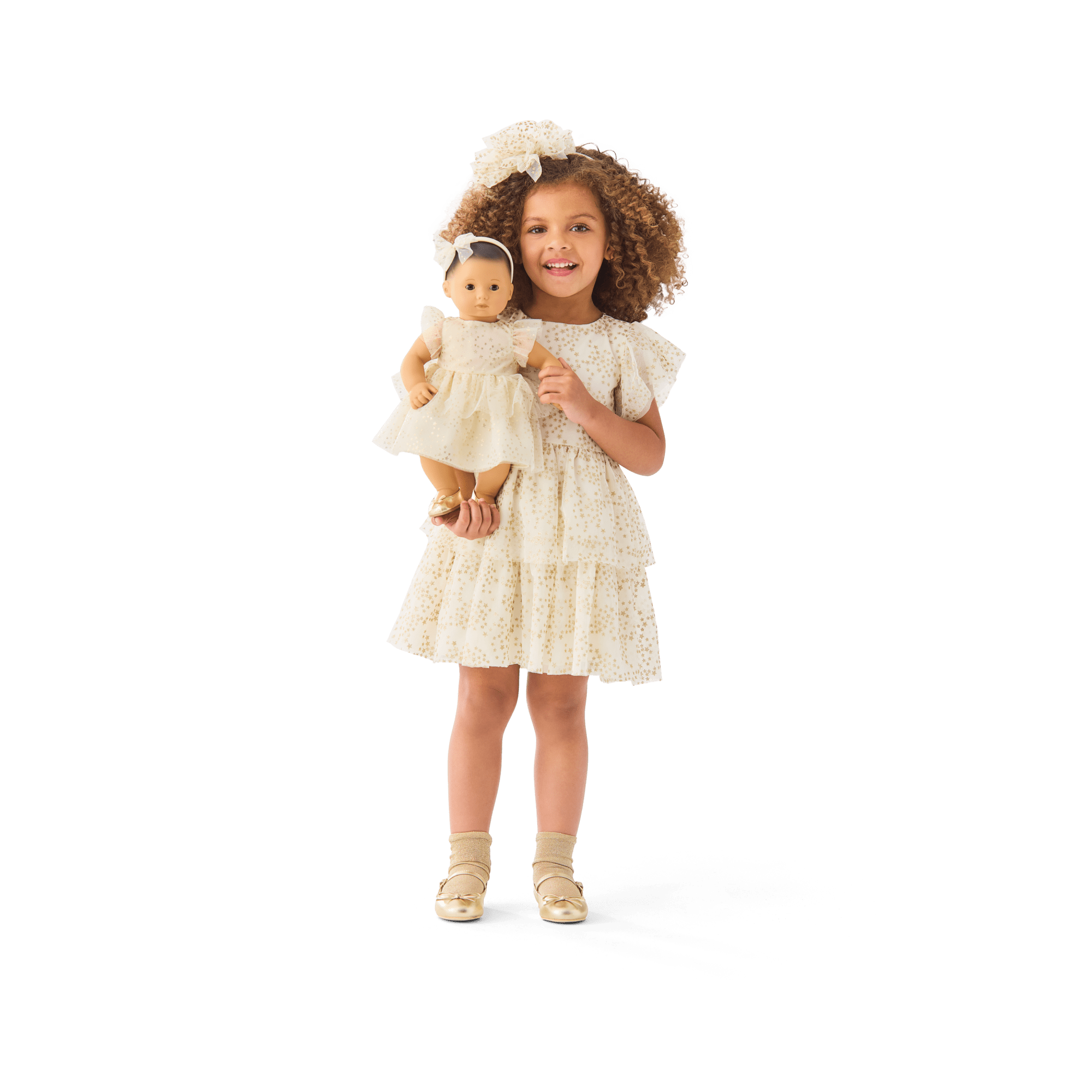 American Girl® x Janie and Jack Sparkly Cream Celebration Dress for Little Girls & Bitty Baby® Dolls