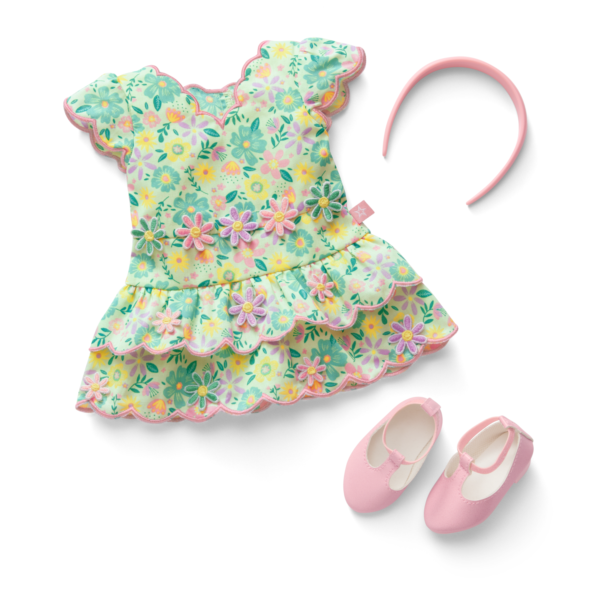 Pastel Petals Dress for 18-inch Dolls