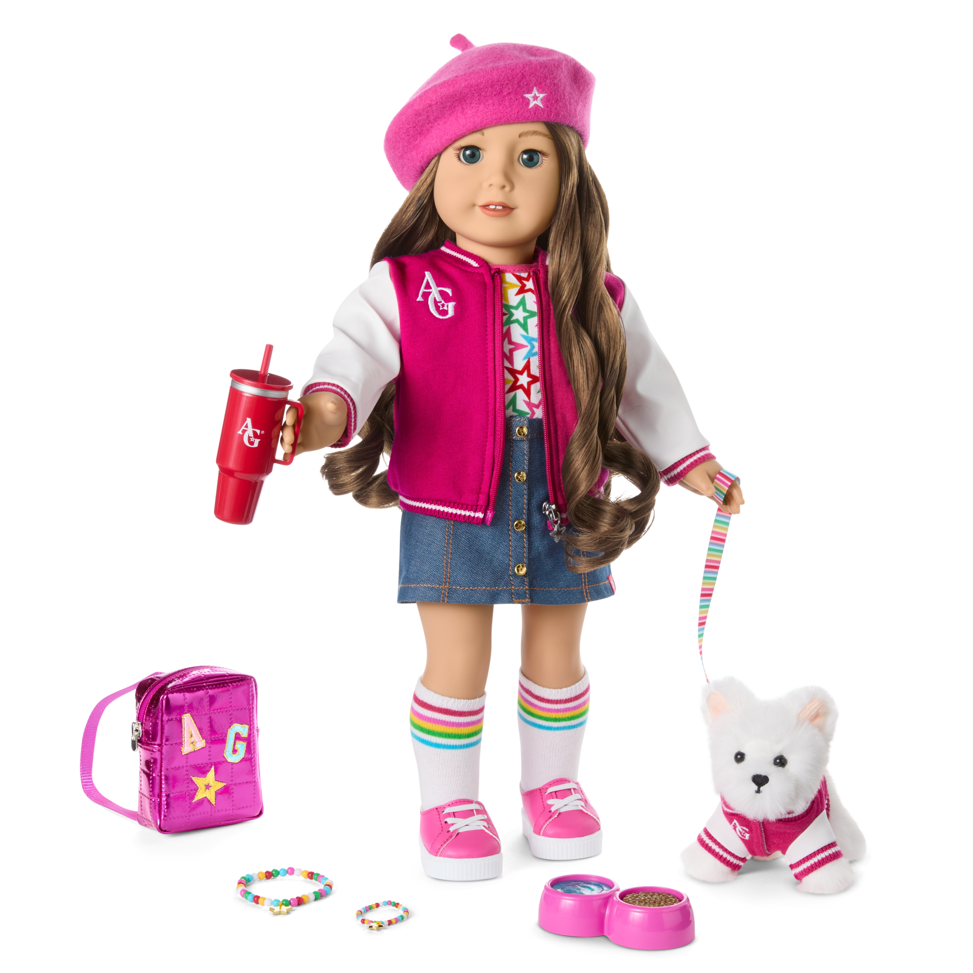 Truly Me™ 18-inch Doll #126, Puppy, Mini Backpack & Accessories AG™ Star Squad Bundle
