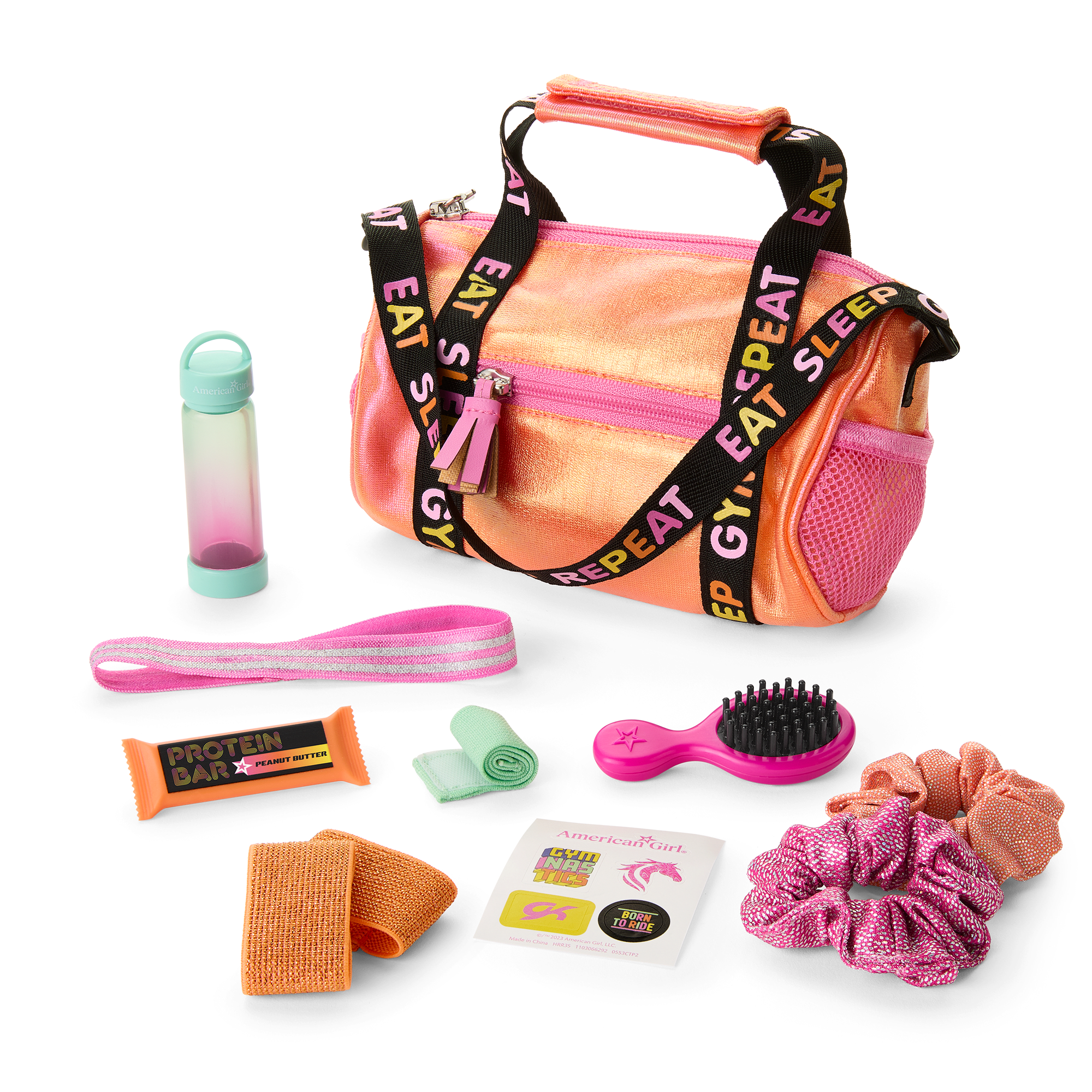 Lila's™ Gym Bag & Gear for 18-inch Dolls (Girl of the Year™ 2024)