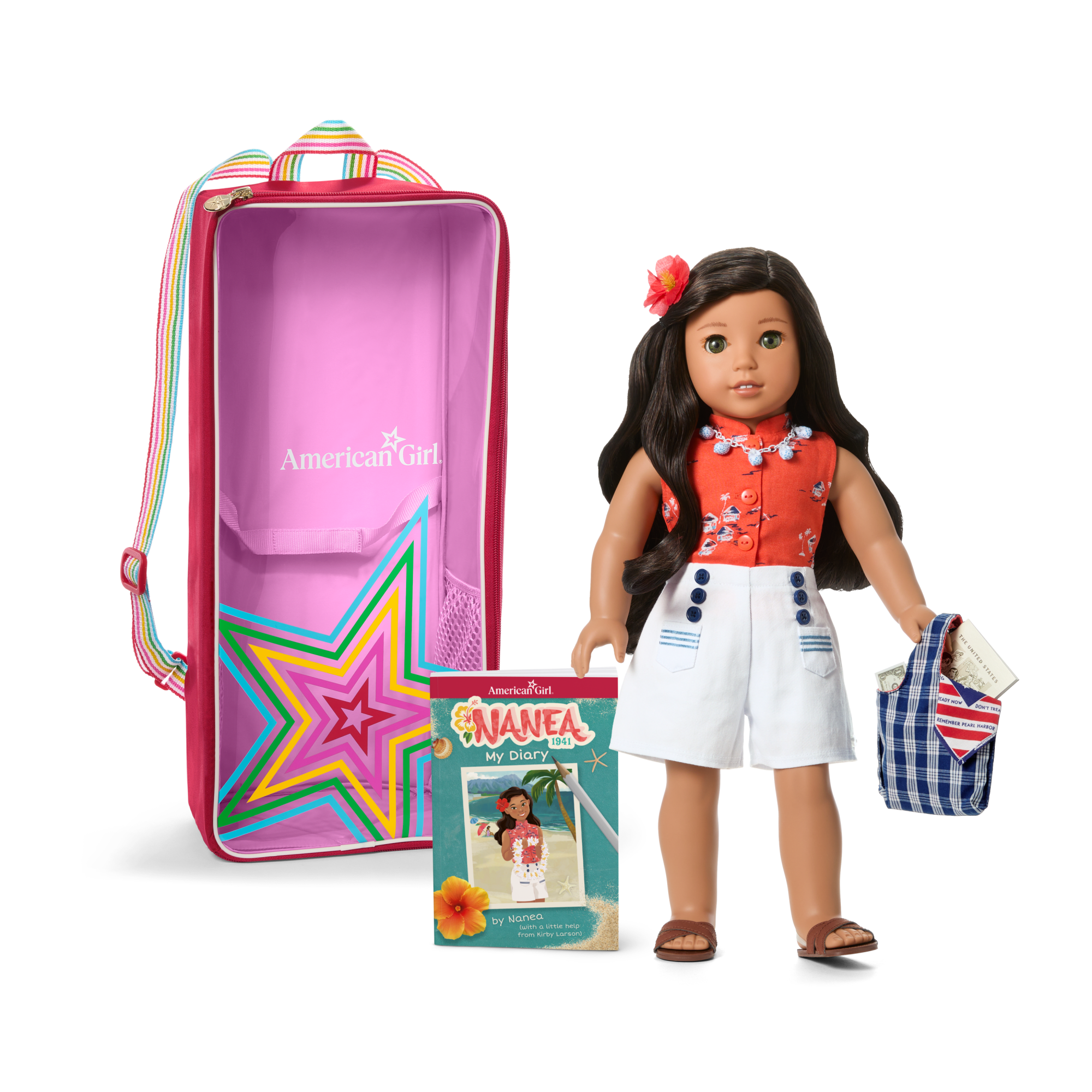 Nanea™ 18-inch Doll, Book, Accessories & Doll Carrier (Historical Characters)