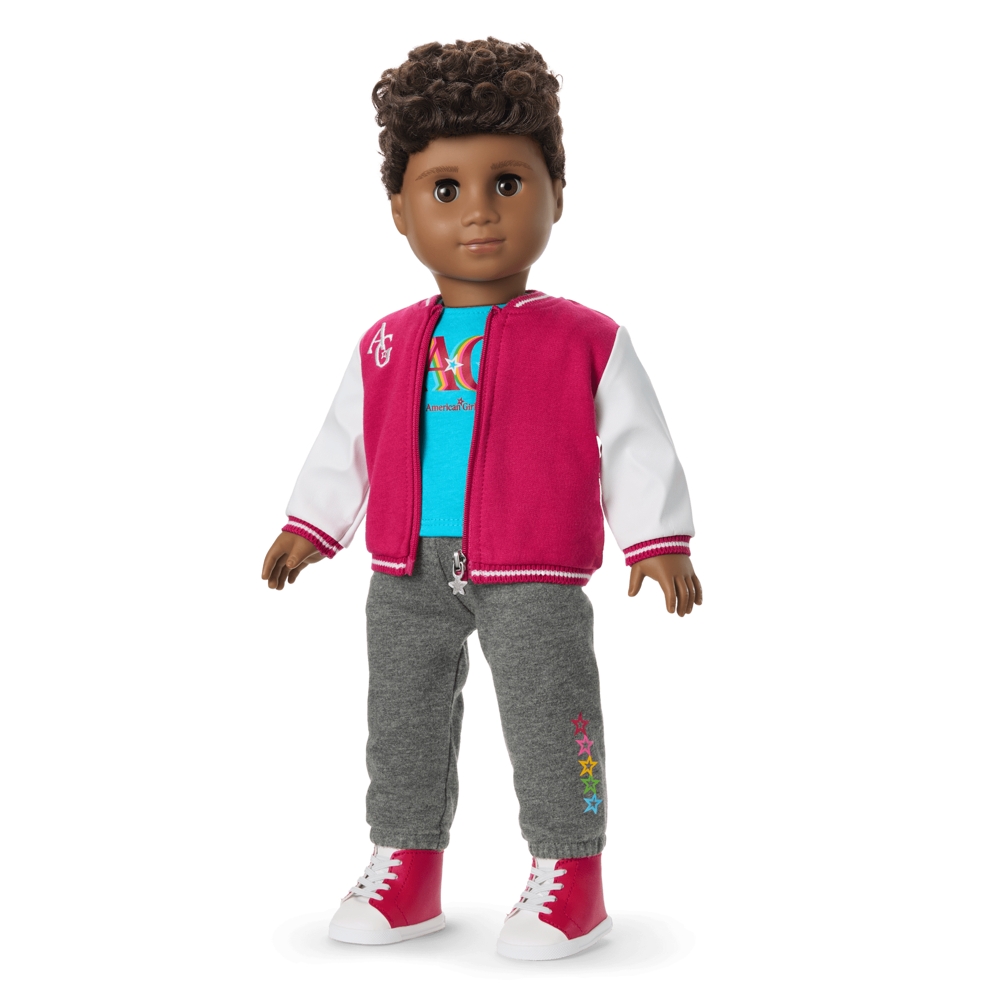 Truly Me™ 18-inch Doll #113 with curly dark-brown hair