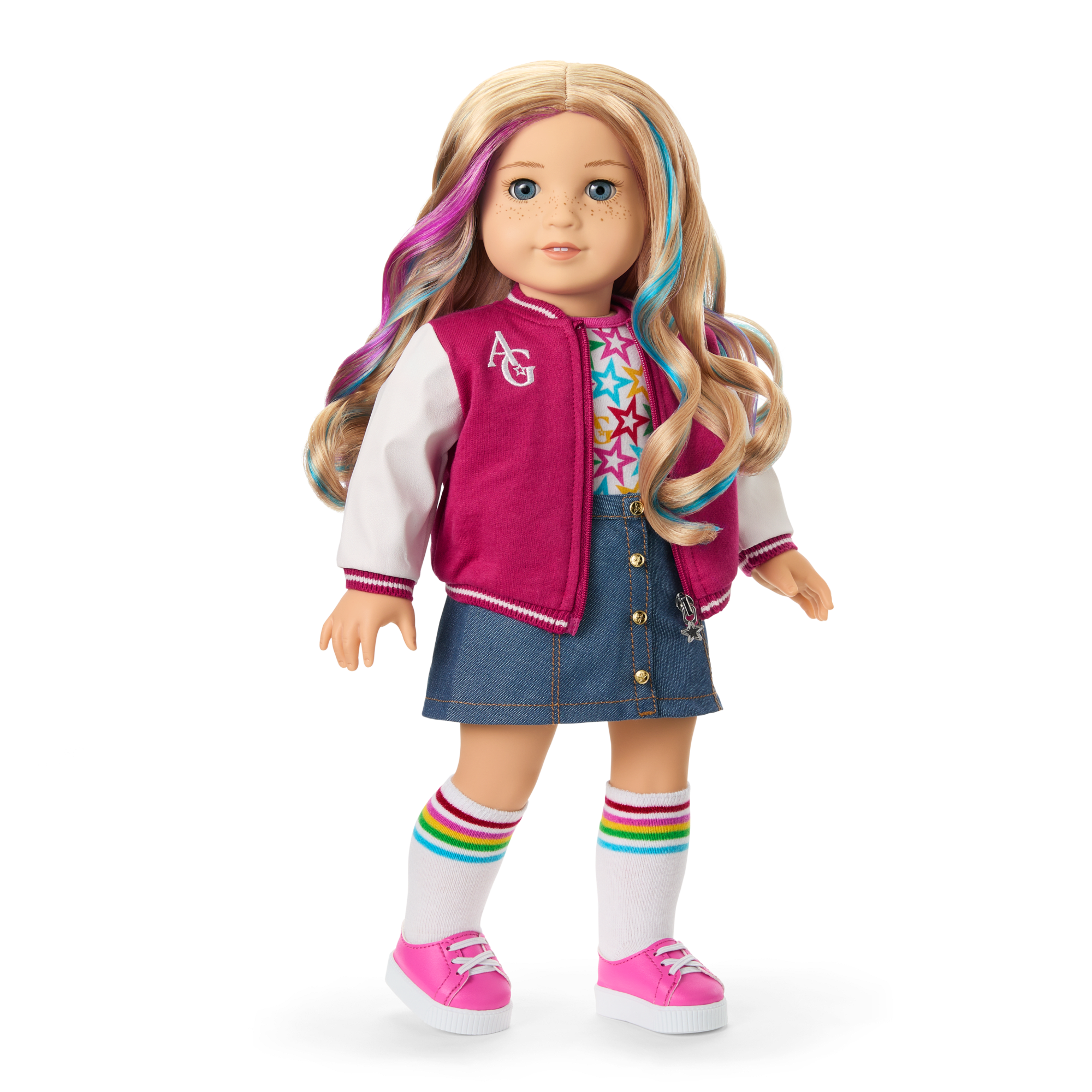 Truly Me™ 18-inch Doll #110 with wavy blonde hair