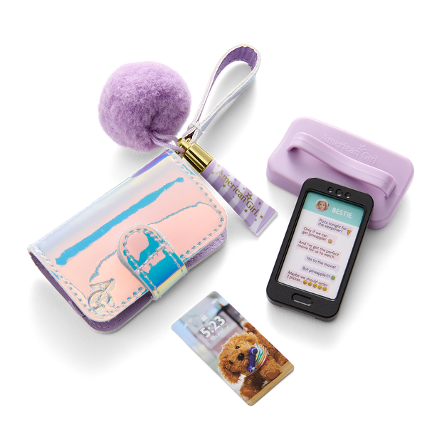 Purple Pom Phone Accessories for Dolls American Girl®