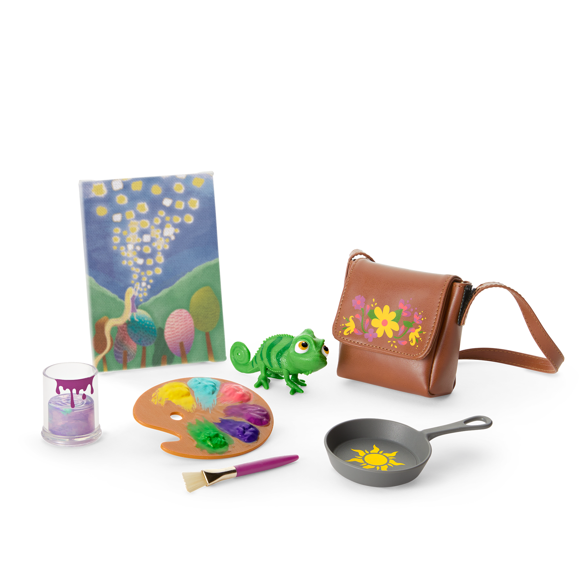 American Girl® Disney Princess Rapunzel Painting Accessories & Pascal for 18-inch Dolls