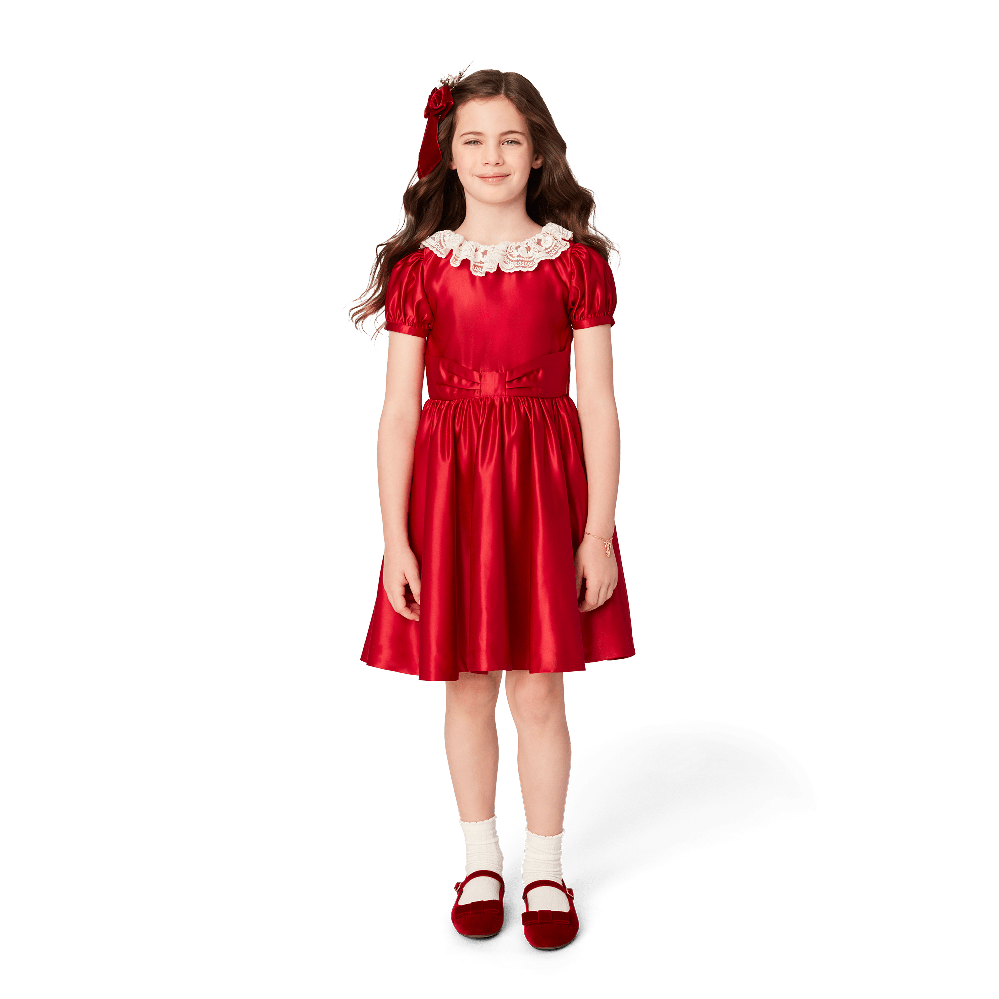 American Girl® x Janie and Jack Holly-Red Party Dress for Girls