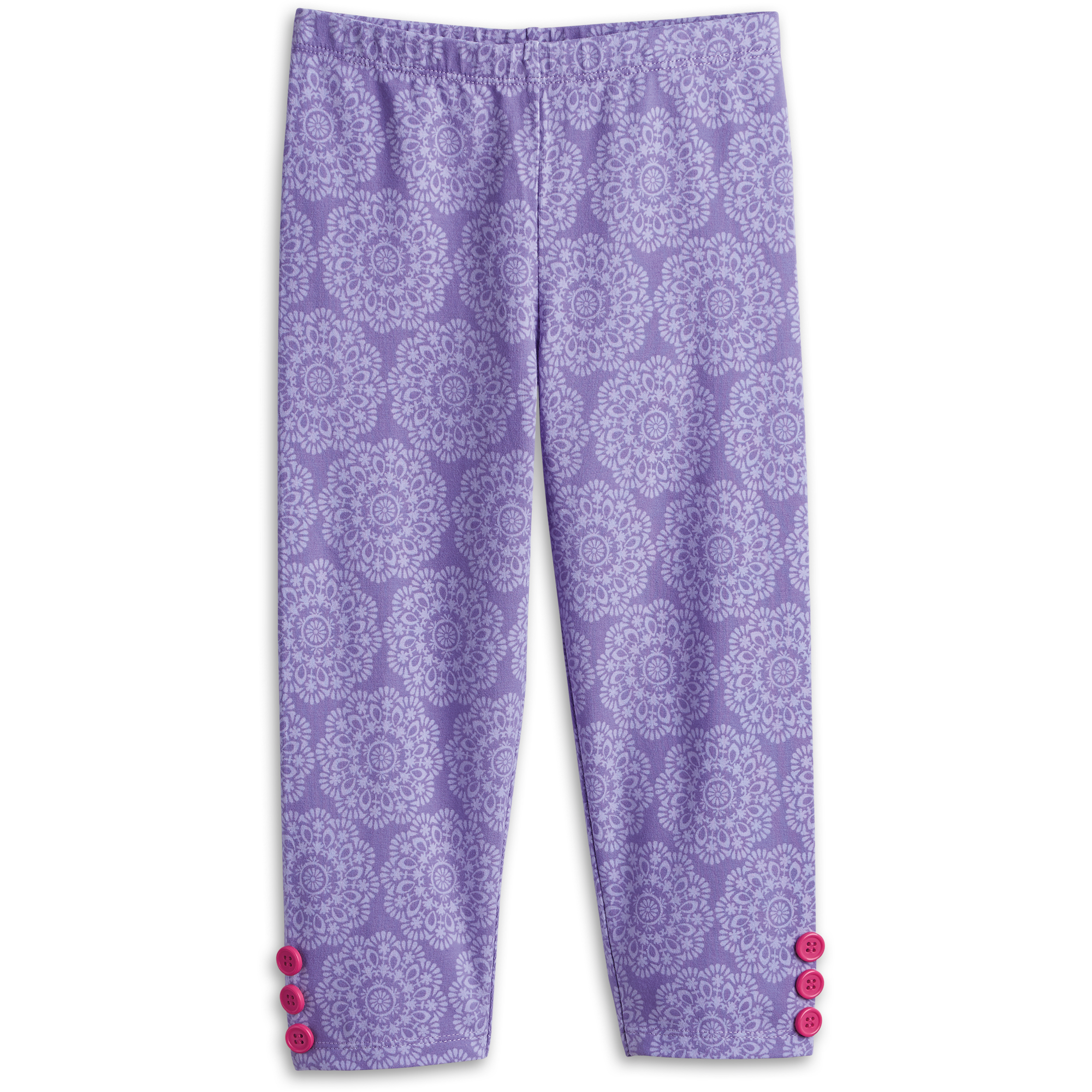 Playful Floral Leggings for Little Girls