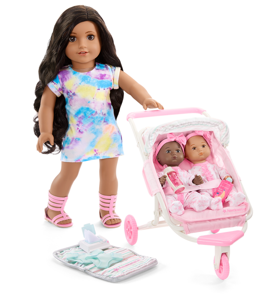 Little Bitty Baby Double Stroller Set for 7.75-inch Dolls