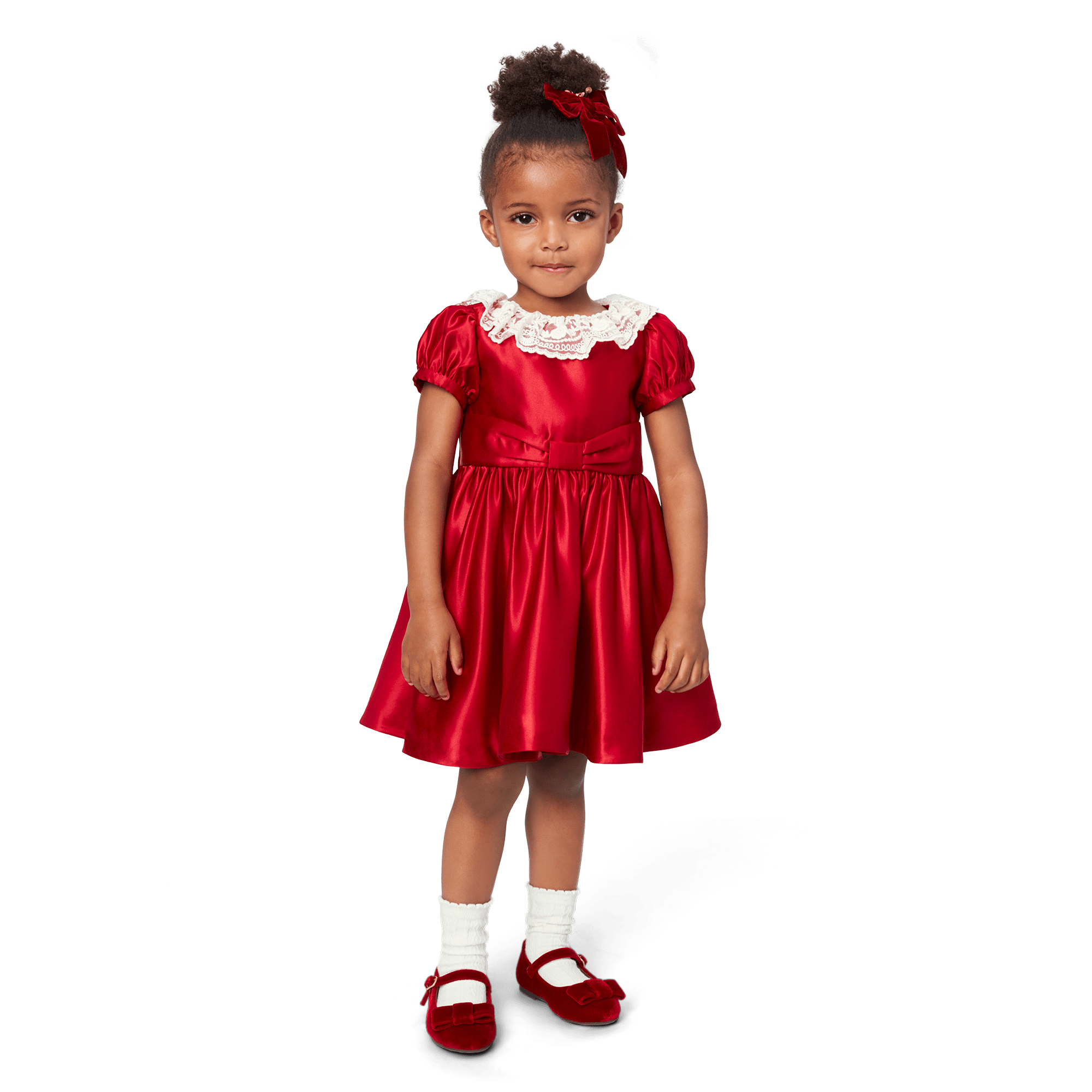 American Girl® x Janie and Jack Holly-Red Party Dress for Little Girls