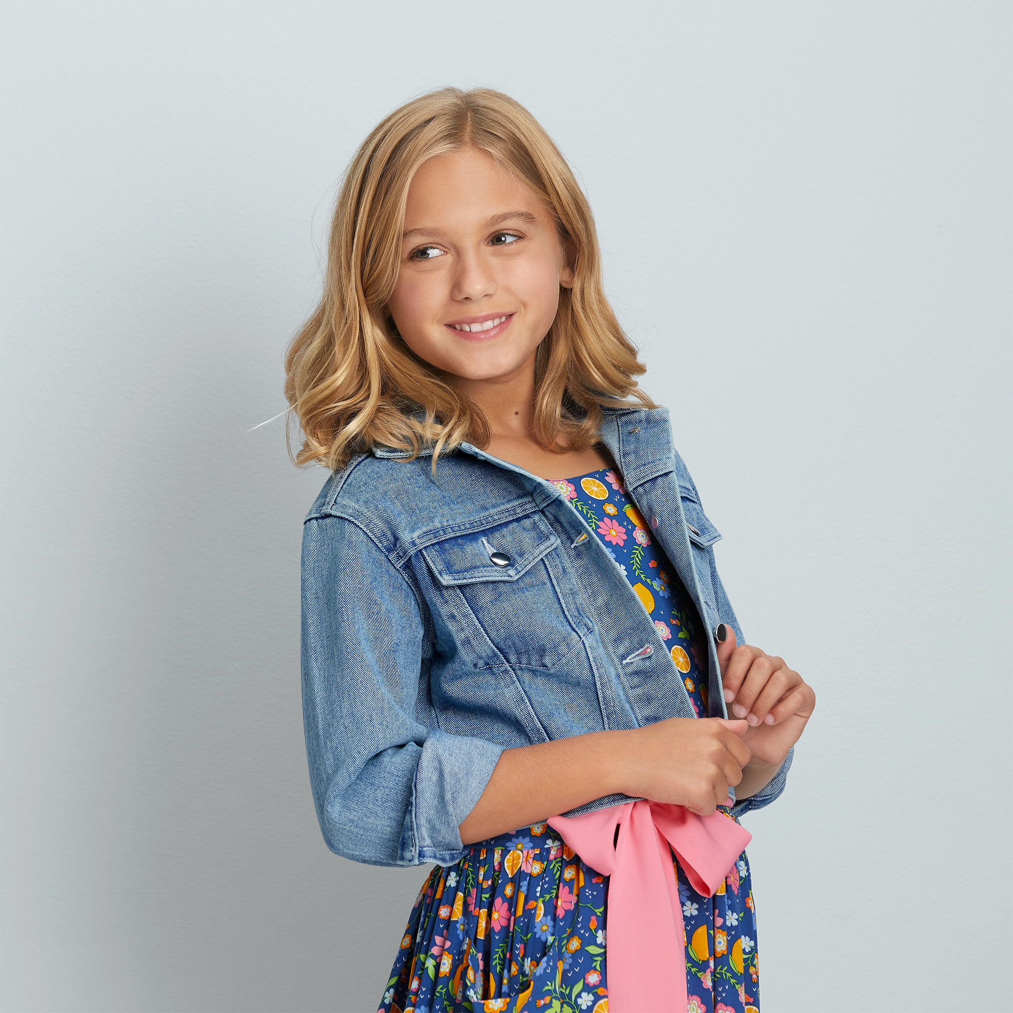 Style Bloom Jean Jacket for Girls