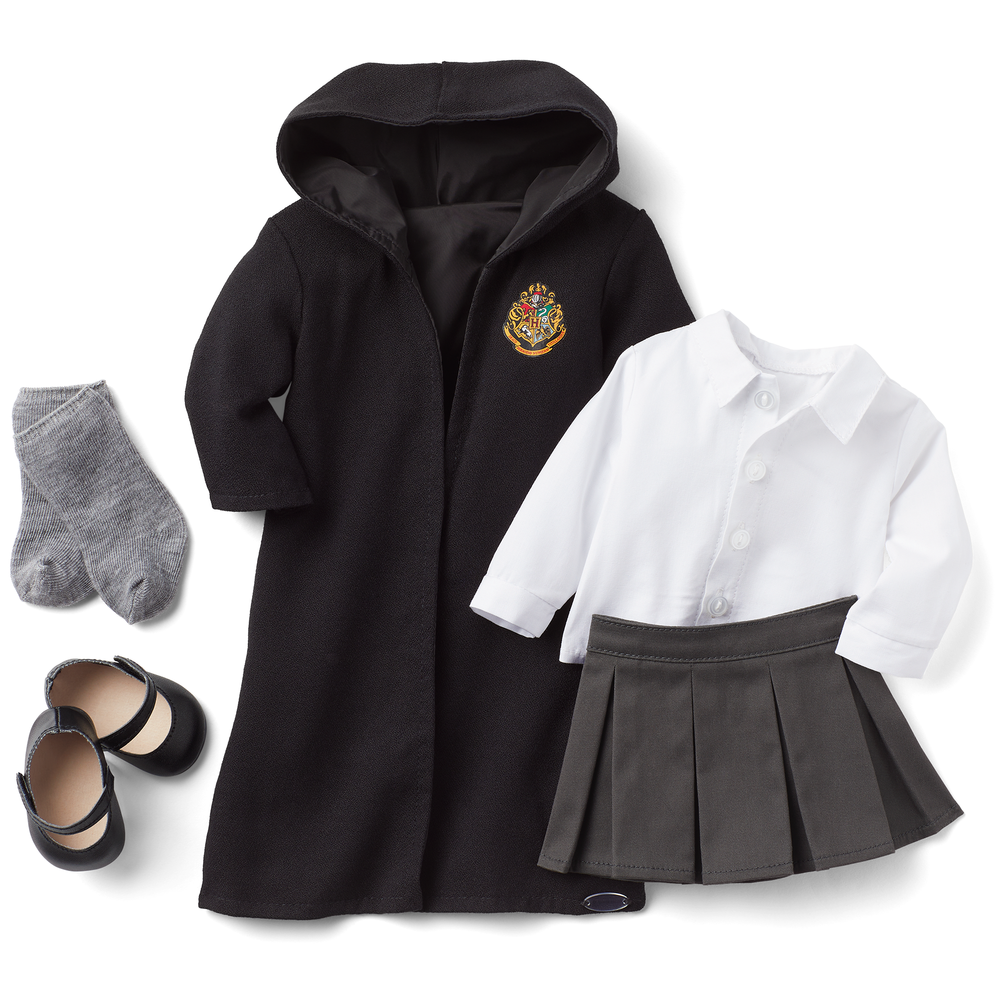 Dress Along Dolly Deluxe 9pc Hermione Granger Inspired 18 Doll Outfit-  American Clothes & Accessories Set Includes Robe, Wand, Book, Sweater,  Shirt